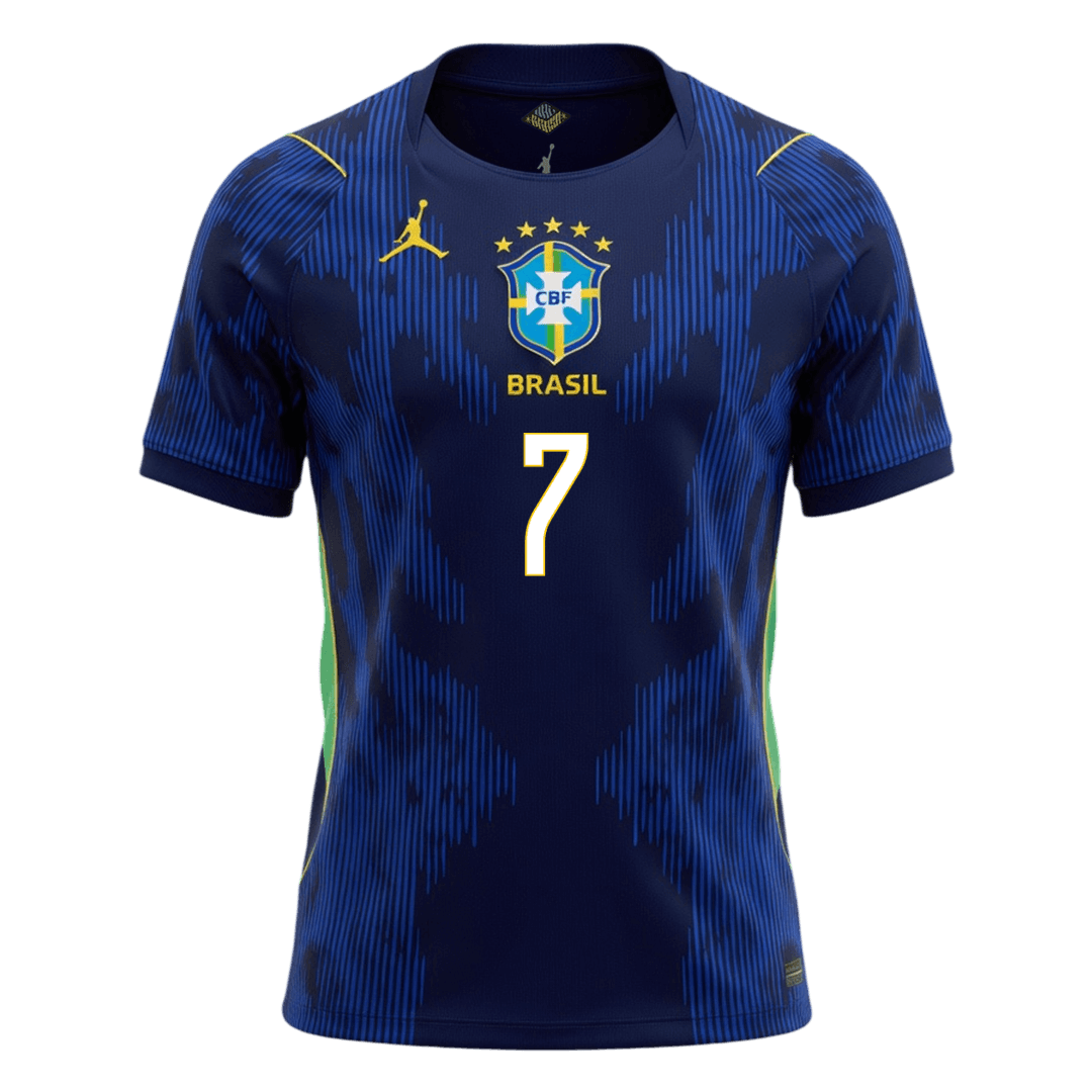 VINI JR. #7 Brazil Away Jersey - 2026 World Cup Navy Blue