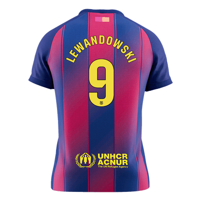 LEWANDOWSKI #9 Barcelone Maillot Domicile 2025/26 Rouge&Bleu - Super