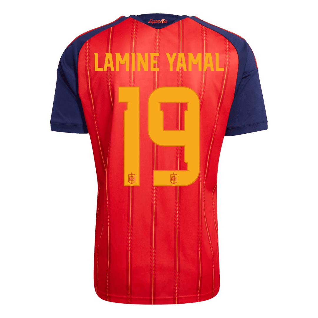 LAMINE YAMAL #19 Espagne Domicile Maillot - Coupe du Monde 2026 Rouge