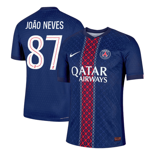 JOÃO NEVES #87 Maillot Domicile PSG 2025/26 Bleu marine Joueur