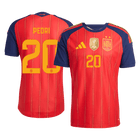 PEDRI #20 Espagne Domicile Maillot - Coupe du Monde 2026 Rouge Joueur