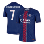 KVARATSKHELIA #7 PSG Domicile Maillot 2025/26 Bleu marine Joueur
