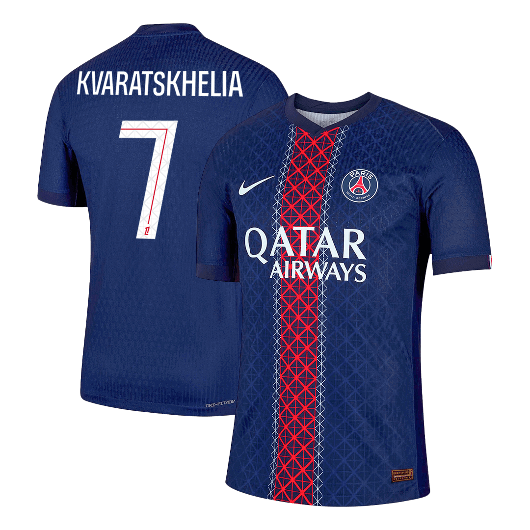 KVARATSKHELIA #7 PSG Domicile Maillot 2025/26 Bleu marine Joueur