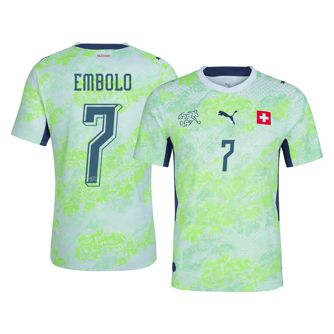 EMBOLO #7 Suisse Extérieur Maillot - Coupe du Monde 2026 Vert Joueur