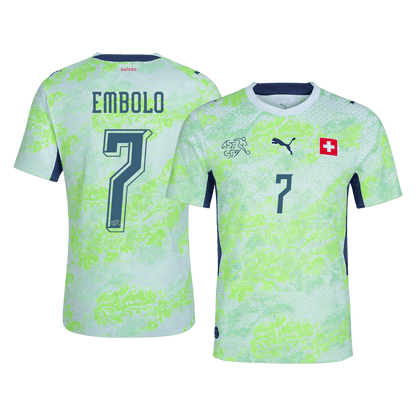 EMBOLO #7 Suisse Extérieur Maillot - Coupe du Monde 2026 Vert Joueur