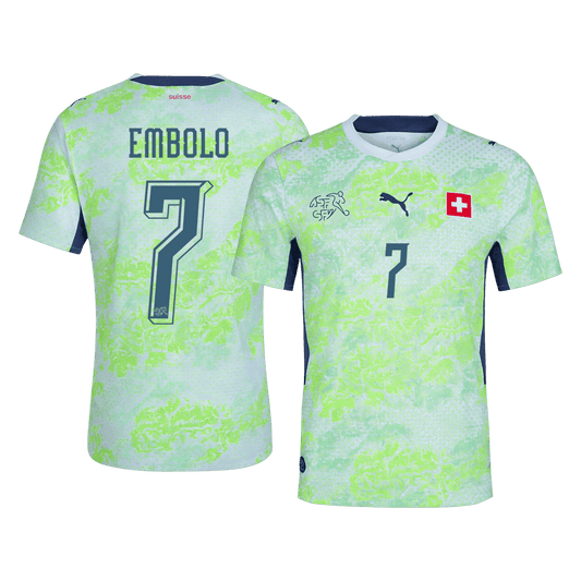 EMBOLO #7 Suisse Extérieur Maillot - Coupe du Monde 2026 Vert Joueur