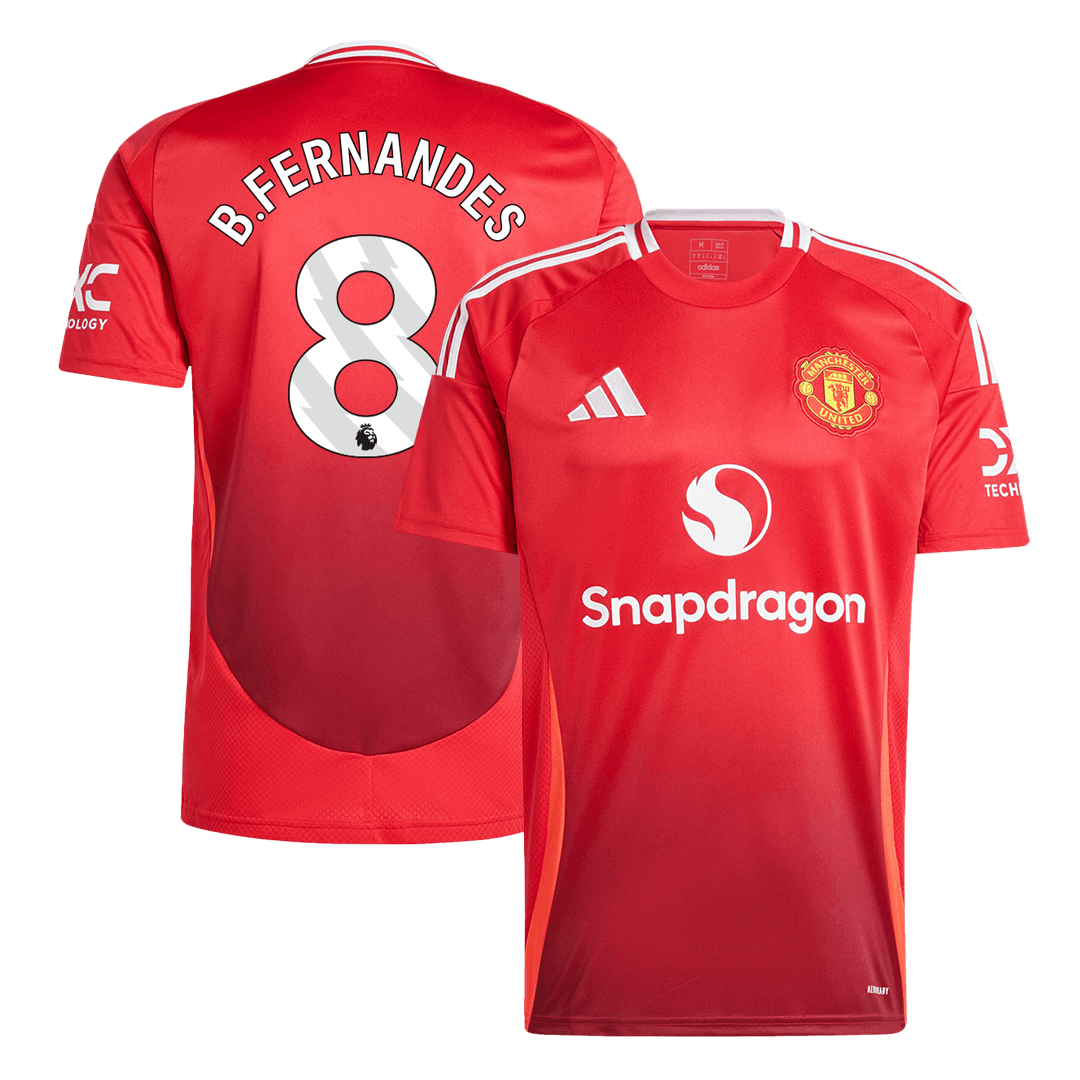 B.FERNANDES #8 Maillot domicile Manchester United 2024/25 Rouge