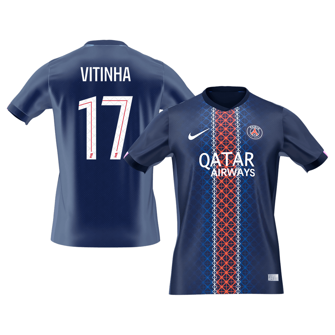 VITINHA #17 PSG Domicile Maillot 2025/26 Bleu marine - Super