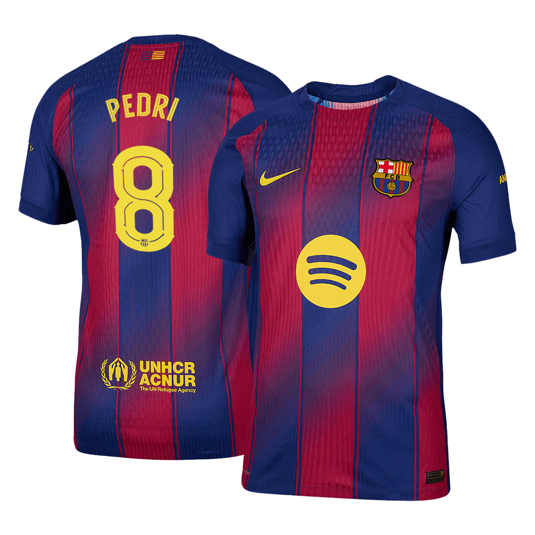 PEDRI #8 Barcelona Domicile Maillot 2025/26 Rouge&Bleu Joueur - UCL