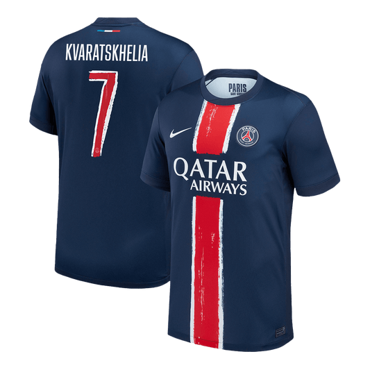 KVARATSKHELIA #7 PSG Home Jersey 2024/25 Navy - UCL