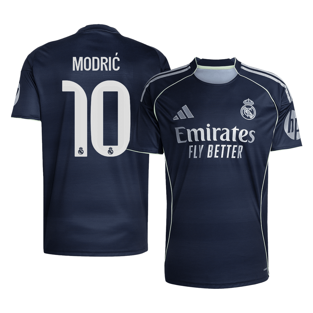 MODRIĆ #10 Real Madrid Extérieur Maillot 2025/26 Bleu marine - Superbe