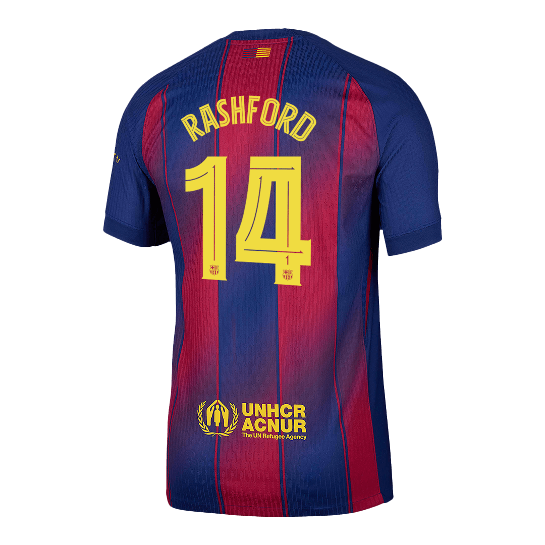 RASHFORD #14 Barcelona Domicile Maillot 2025/26 Rouge&Bleu Joueur - UCL