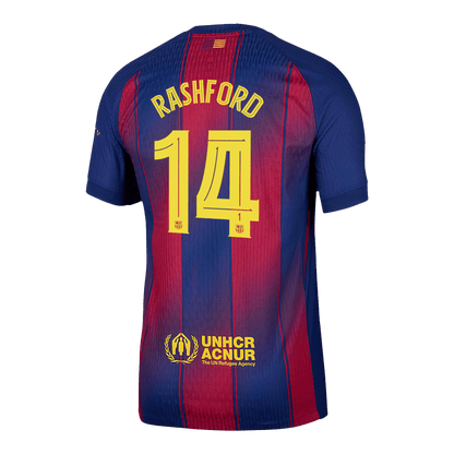 RASHFORD #14 Barcelona Domicile Maillot 2025/26 Rouge&Bleu Joueur - UCL