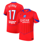 VITINHA #17 Maillot Third PSG 2025/26 Rouge