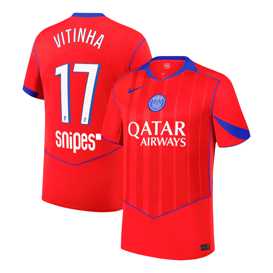 VITINHA #17 Maillot Third PSG 2025/26 Rouge