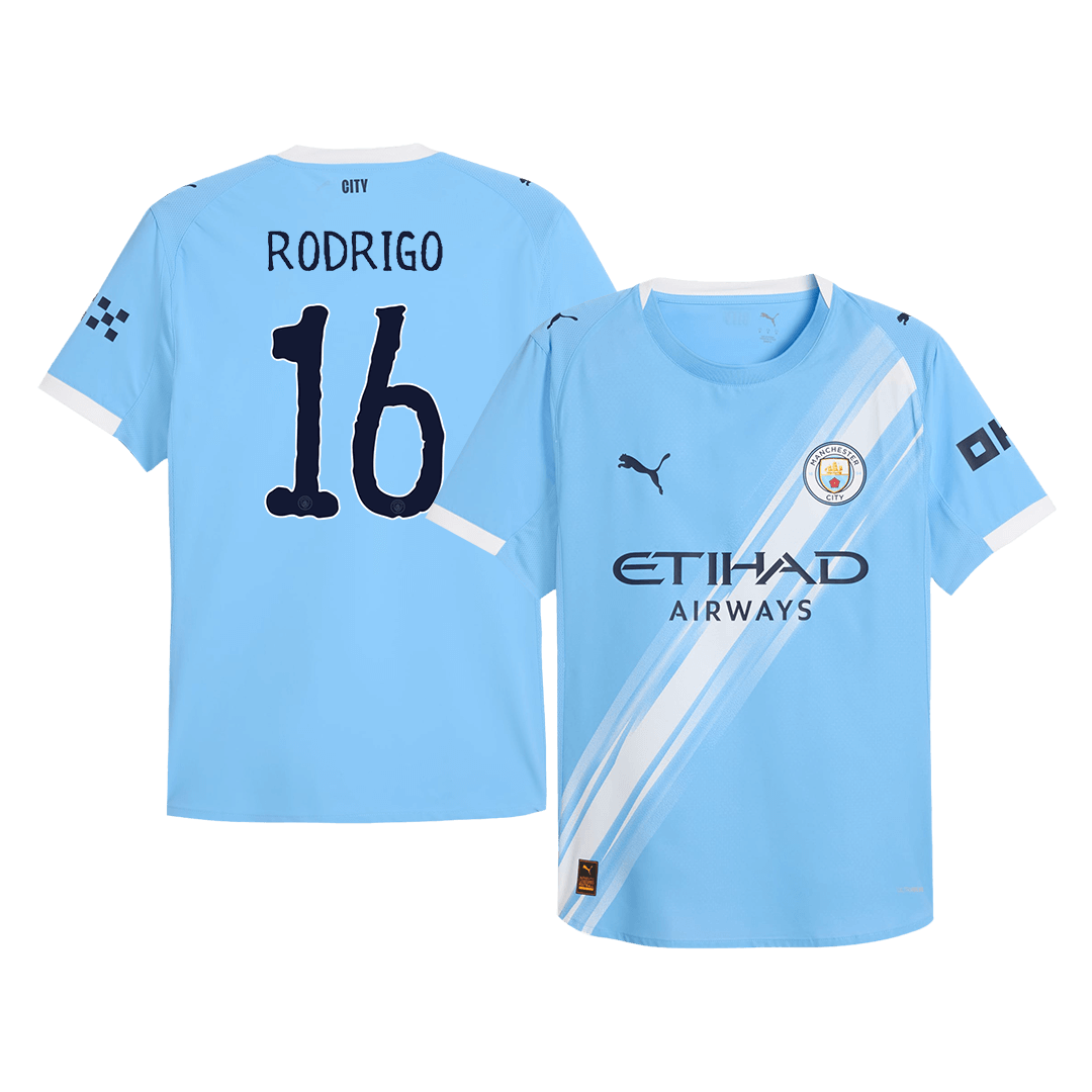 RODRIGO #16 Manchester City Domicile Maillot - Coupe du Monde 2025/26 Bleu Joueur - Club World Cup