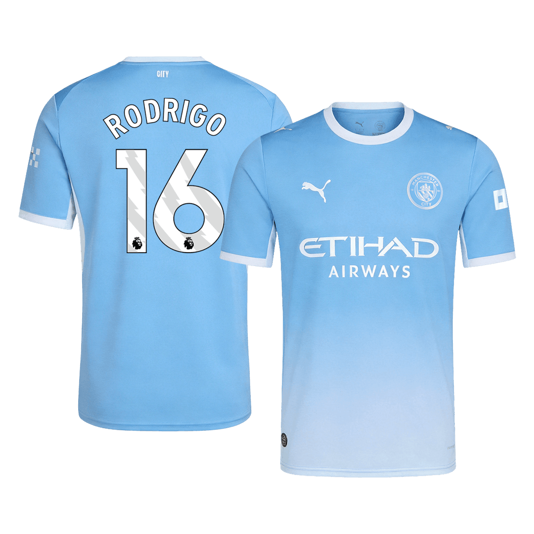 RODRIGO #16 Maillot Domicile Manchester City 2026/27 Bleu