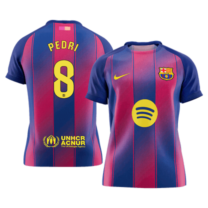 PEDRI #8 Maillot domicile du FC Barcelone 2025/26 Rouge et Bleu - Super