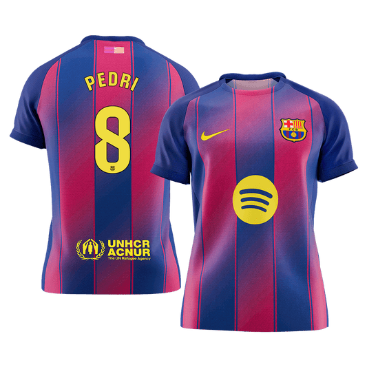 PEDRI #8 Maillot domicile du FC Barcelone 2025/26 Rouge et Bleu - Super