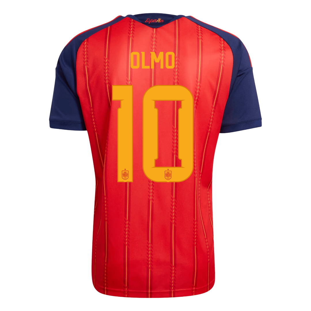 OLMO #10 Espagne Domicile Maillot - Coupe du Monde 2026 Rouge - Superbe