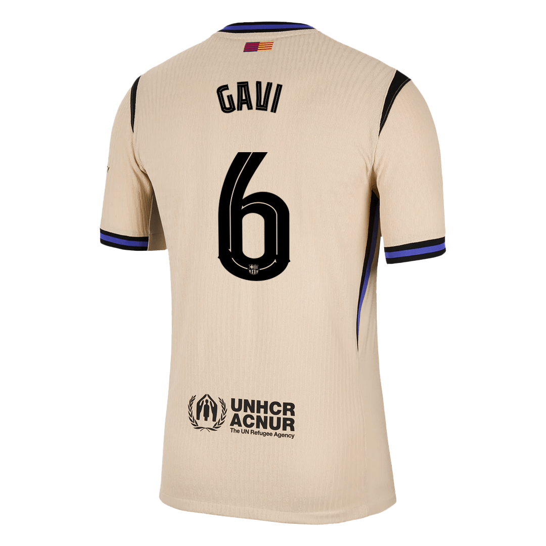 GAVI #6 Barcelone Extérieur Maillot 2025/26 Jaune Joueur - UCL