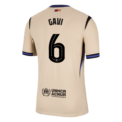 GAVI #6 Barcelone Extérieur Maillot 2025/26 Jaune Joueur - UCL