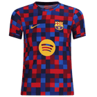 قميص برشلونة قبل المباراة 2026/27 باللونين الأحمر والأزرق