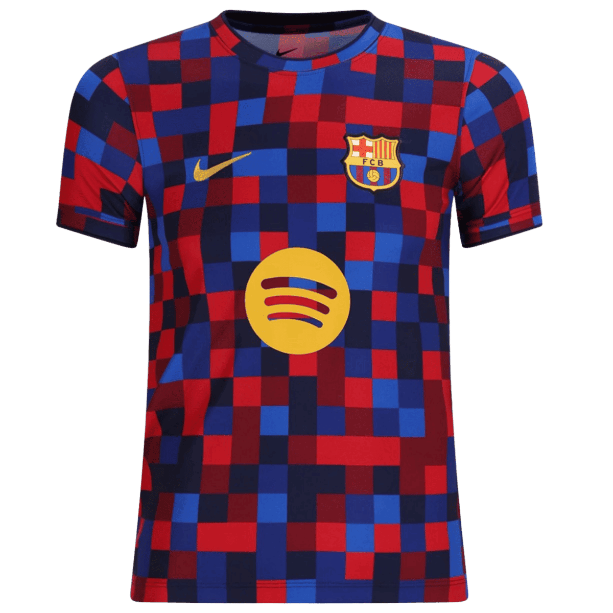 قميص برشلونة قبل المباراة 2026/27 باللونين الأحمر والأزرق
