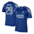 BARCOLA #29 Maillot Extérieur PSG Quatrième 2024/25 Bleu marine - UCL