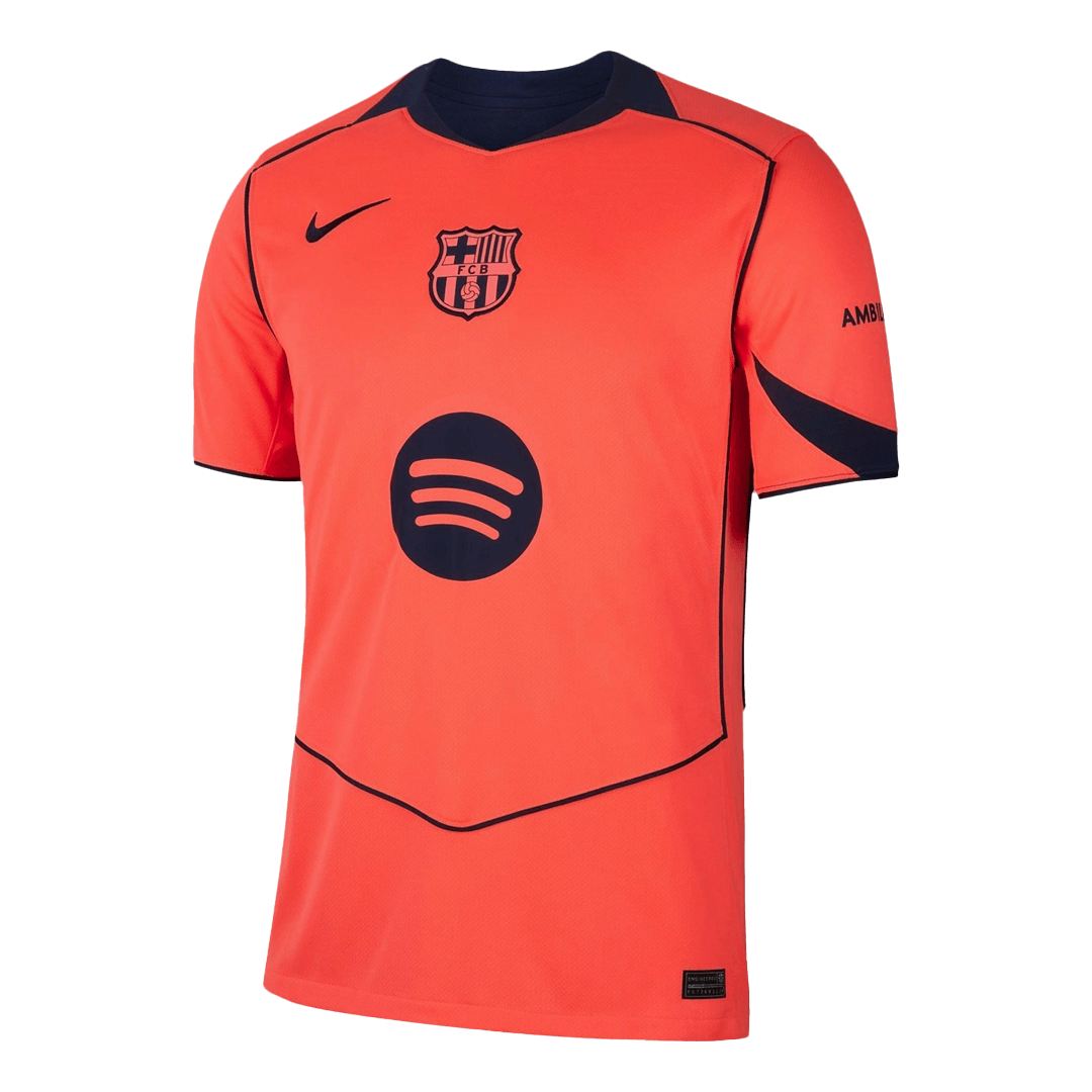 PEDRI #8 Barcelone Troisième Maillot 2025/26 Orange - UCL