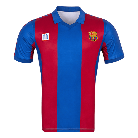 Maillot Rétro Domicile Barcelone 1980/82 Bleu&Grenat