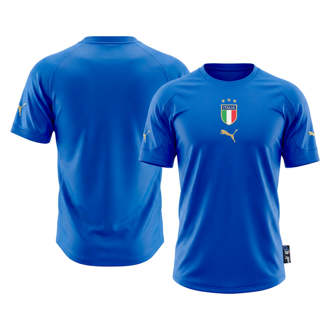 Retro Italy Home Jersey 2004 Blue