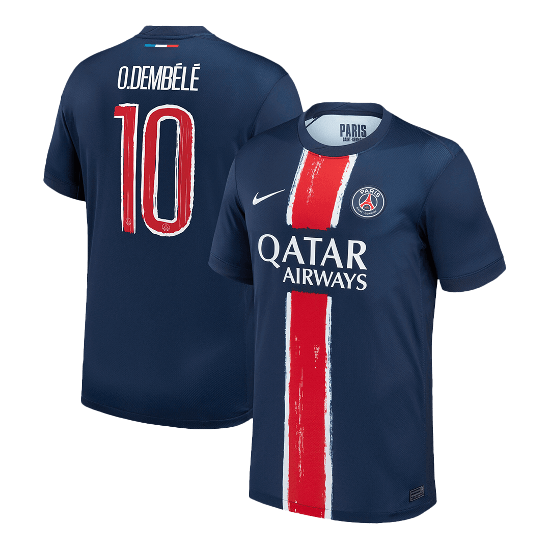 O.DEMBÉLÉ #10 PSG Domicile Maillot 2024/25 Bleu marine - UCL