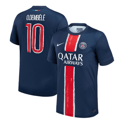 O.DEMBÉLÉ #10 PSG Domicile Maillot 2024/25 Bleu marine - UCL