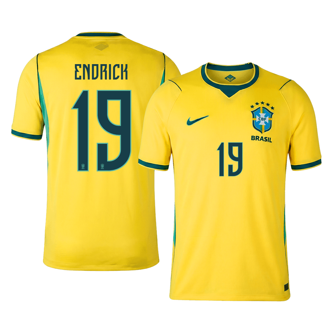 ENDRICK #19 Brazil Home Jersey - 2026 World Cup Yellow - Super