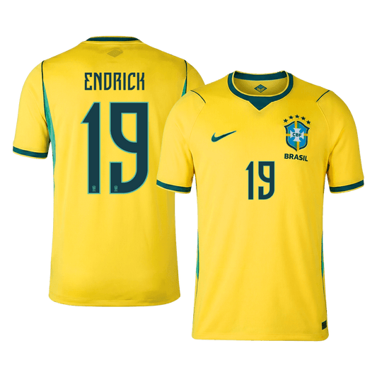 ENDRICK #19 Brazil Home Jersey - 2026 World Cup Yellow - Super