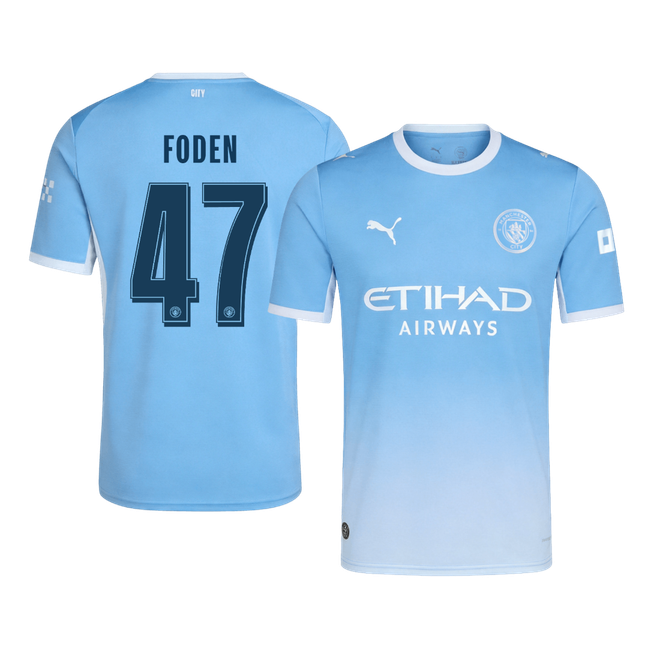FODEN #47 Manchester City Domicile Maillot 2026/27 Bleu - UCL