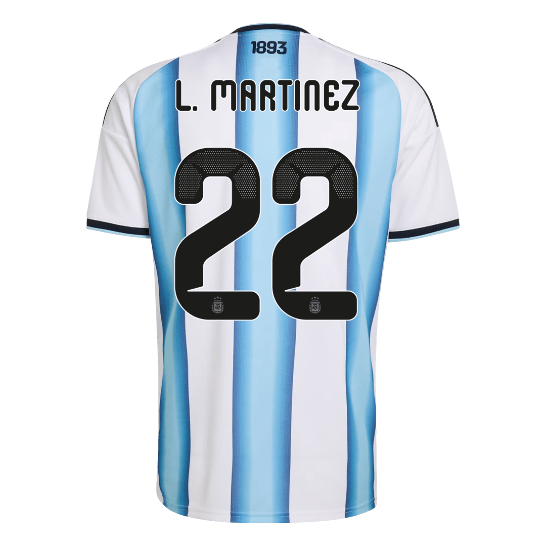 L. MARTINEZ #22 Argentine Domicile Maillot - Coupe du Monde 2026 Blue&White - Super