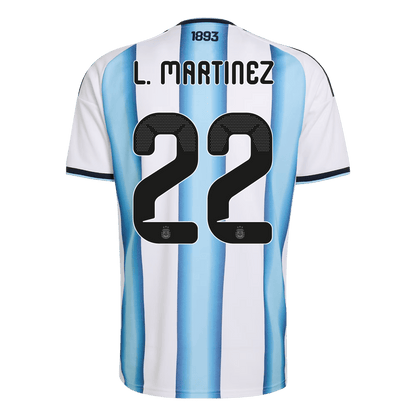L. MARTINEZ #22 Argentine Domicile Maillot - Coupe du Monde 2026 Blue&White - Super