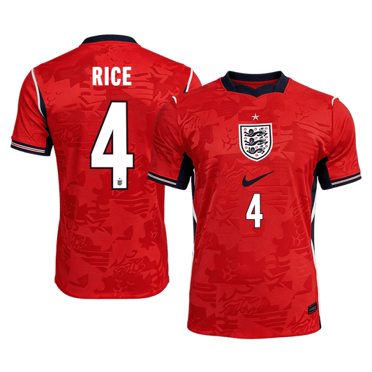 RICE #4 Angleterre Maillot extérieur - Coupe du Monde 2026 Rouge