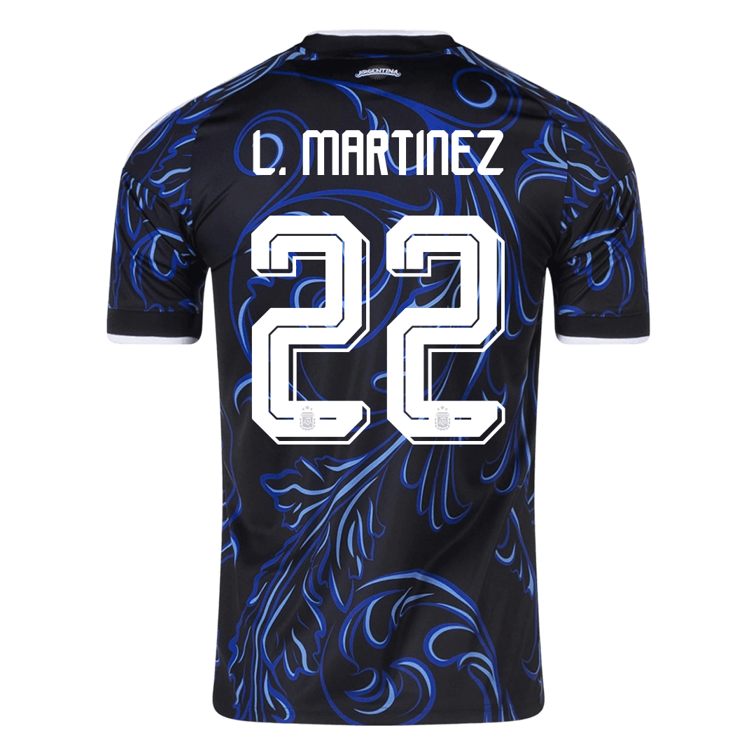 L. MARTINEZ #22 Argentina Away Shirt - World Cup 2026 Black