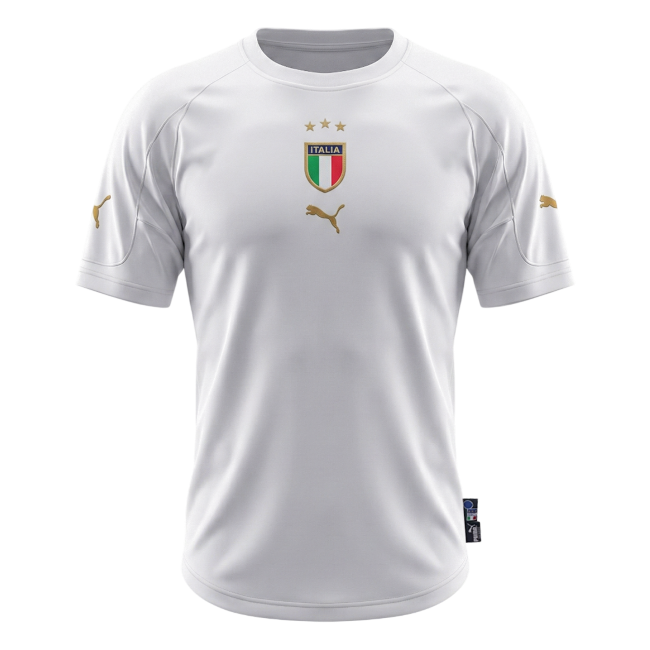 Maillot Rétro Italie Extérieur 2004 Blanc