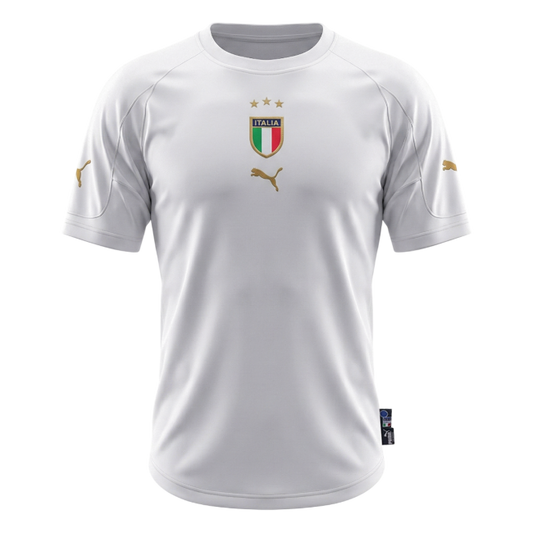 Maillot Rétro Italie Extérieur 2004 Blanc