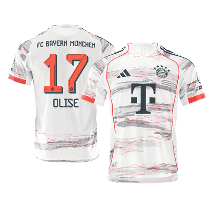 OLISE #17 Bayern Munich Maillot Extérieur 2025/26 Blanc Joueur