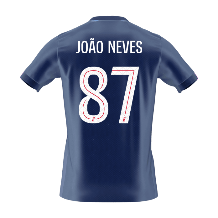 JOÃO NEVES #87 PSG Maillot Domicile 2025/26 Bleu marine - Super