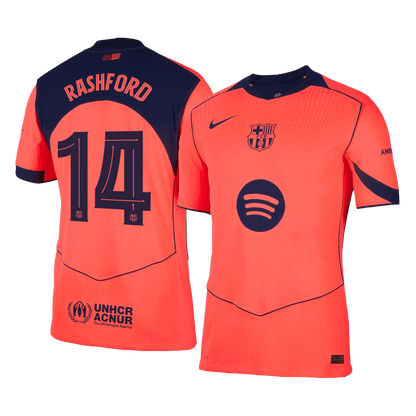 RASHFORD #14 Maillot Tiers Barcelone 2025/26 Orange Joueur - UCL