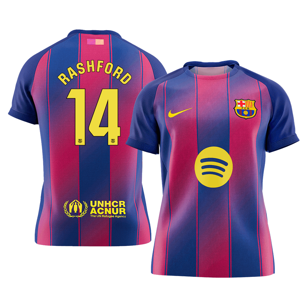 RASHFORD #14 Maillot Domicile Barcelone 2025/26 Rouge&Bleu - Super