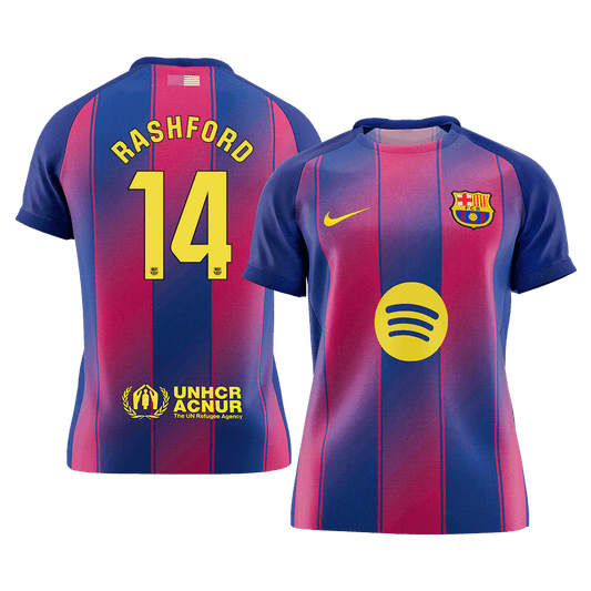 RASHFORD #14 Maillot Domicile Barcelone 2025/26 Rouge&Bleu - Super