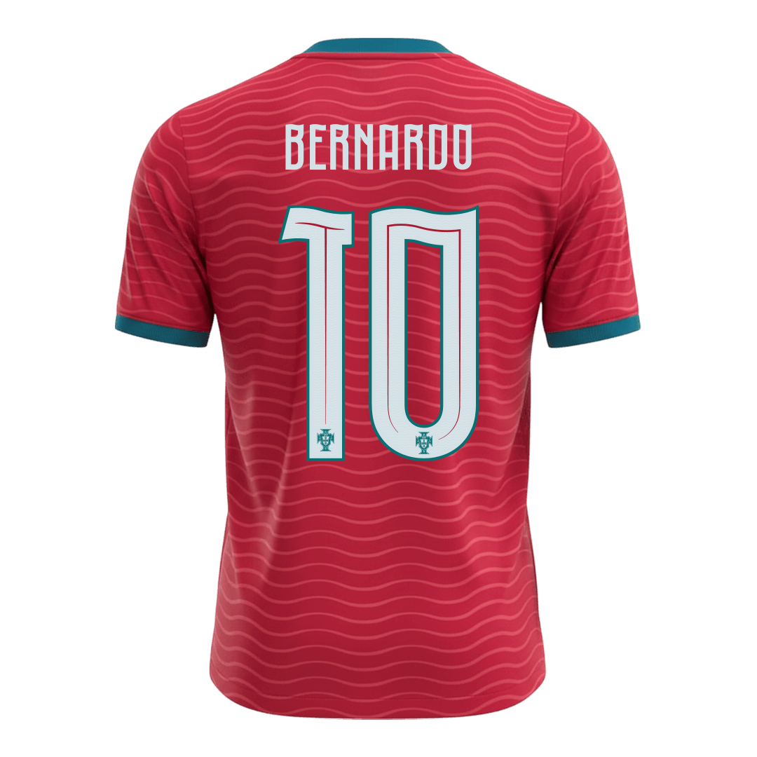 BERNARDO #10 Portugal Domicile Maillot - Coupe du Monde 2026 Rouge - Super