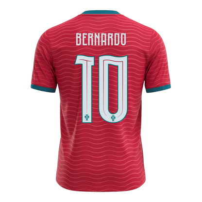 BERNARDO #10 Portugal Domicile Maillot - Coupe du Monde 2026 Rouge - Super